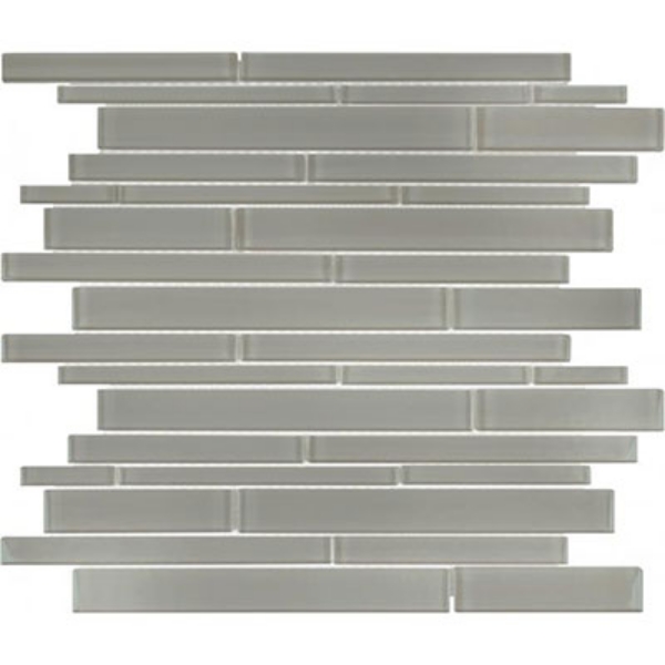 Picture of Chesapeake Flooring - Essentials Glass Mosaic Random Strip Smoke