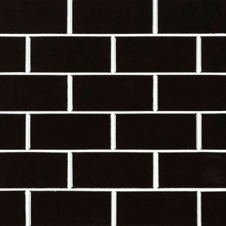 Picture of MS International - Retro Mosaic Glossy Nero Brick 2x4