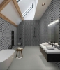 Picture of Roca - CC Mosaics Black White Matte Small Hexagon