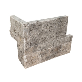 Picture of MS International - RockMount Stacked Stone Panels 9 x 18 Silver Travertine