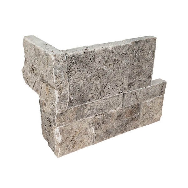 Picture of MS International - RockMount Stacked Stone Panels 9 x 18 Silver Travertine
