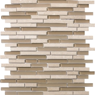 Picture of Emser Tile - Lucente Glass and Stone Linear Mosaic Blend Murano