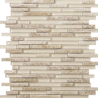 Picture of Emser Tile - Lucente Glass and Stone Linear Mosaic Blend Servolo