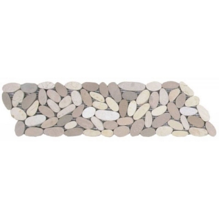 Picture of Bati Orient - Pebbles Sliced Matte Border White/Beige