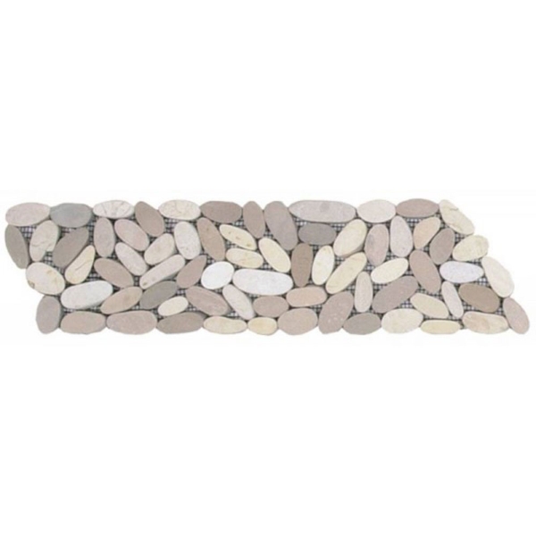 Picture of Bati Orient - Pebbles Sliced Matte Border White/Beige