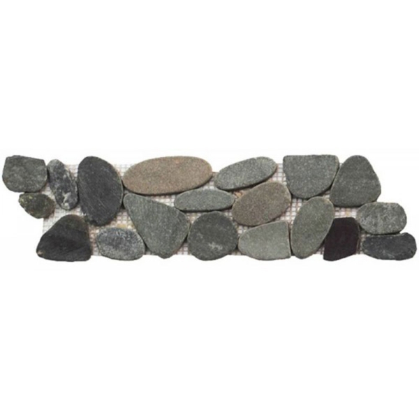 Picture of Bati Orient - Pebbles Sliced Matte Border Grey Green