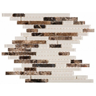 Picture of Bati Orient - Mix Mosaic Baguette Brown Marble Beige Glass