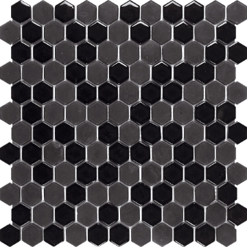 Picture of Bati Orient - Mix Mosaic Hexagon Glass Black Matte & Glossy