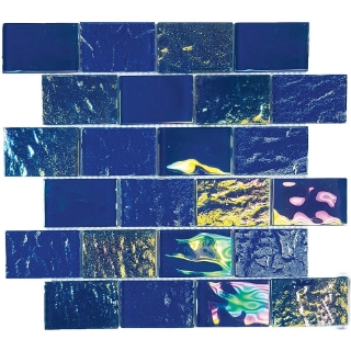 Picture of Tesoro - Nautical 2 x 3 Mosaic Naval Blue