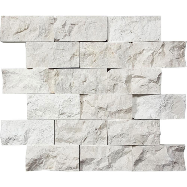 Picture of Tesoro - Pietra Antica Antiqued Stones Split Face Mosaic 2 x 4 Imperial Pearl