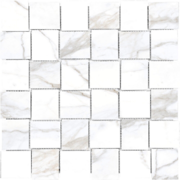 Picture of Tesoro - Lucca Basketweave Mosaic Calacatta Matte