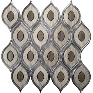 Picture of MiR Mosaic - Waterjet Peacock Peocock Grey