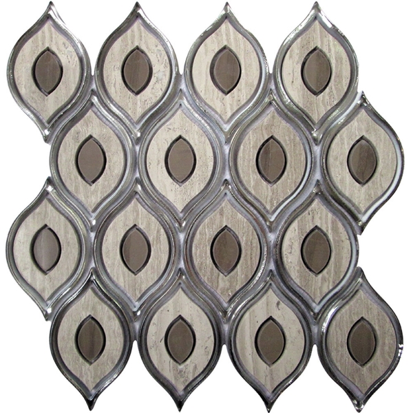 Picture of MiR Mosaic - Waterjet Peacock Peocock Grey