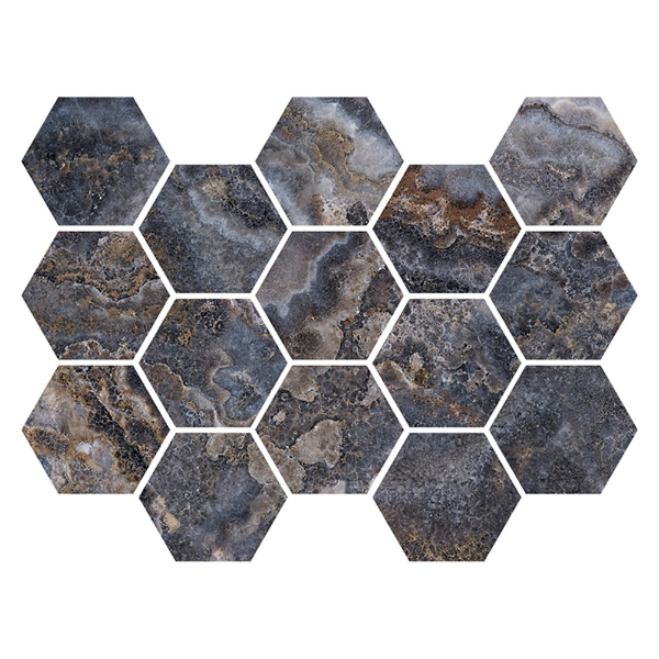 Picture of MiR Mosaic - Imperial Hexagon Mosaic Teva Blue