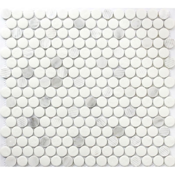 Picture of Roca - Rockart Mosaic Penny Round Carrara