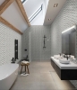 Picture of Roca - Rockart Mosaics Chevron White Gray