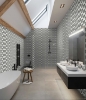 Picture of Roca - Rockart Medallion Mosaic Black and White