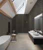 Picture of Roca - Rockart Metal Mosaics Nero Marquina Geo