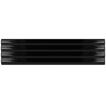 Picture of MiR Mosaic - Ridge Deco 2 x 8 Black Gloss