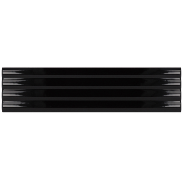 Picture of MiR Mosaic - Ridge Deco 2 x 8 Black Gloss