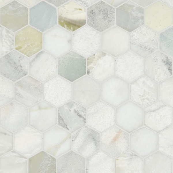 Picture of MS International - Marble Mosaics Hexagon 2 x 2 Polished Cloudland