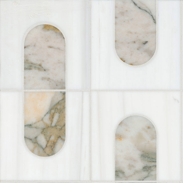 Picture of MS International - Marble Mosaics Other Polished Bianco Dolomite Moderno