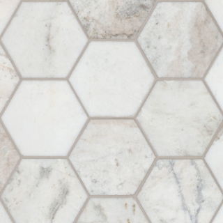 Picture of MS International - Marble Mosaics Other Honed Arabescato Venato White