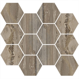 Picture of Happy Floors - Exotic Stone Hexagon Mosaic Tundra Polished
