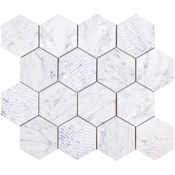 Picture of Tesoro - Venatino Goia Hexagon Mosaic Clawed Stone