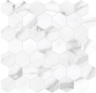 Picture of Tesoro - La Marca 2 Hex Mosaic Matte Statuario Nuovo