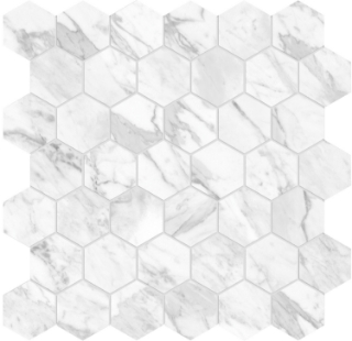 Picture of Tesoro - La Marca 2 Hex Mosaic Matte Statuarietto