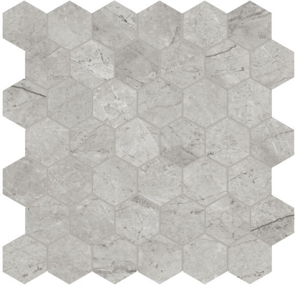 Picture of Tesoro - La Marca 2 Hex Mosaic Matte Paradiso Argento