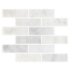 Picture of Elon Tile & Stone - Brick Mosaics Pearl White 2x6 Honed