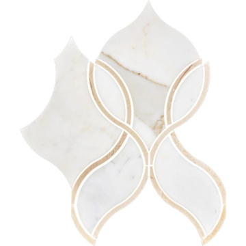 Picture of Elon Tile & Stone - Tulip Waterjet Calacatta Gold Crema Marfil Honed