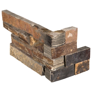 Picture of MS International - RockMount Stacked Stone L Corner 6 X 12 x 6 California Gold