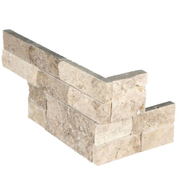 Picture of MS International - RockMount Stacked Stone L Corner 6 X 12 x 6 Roman Beige