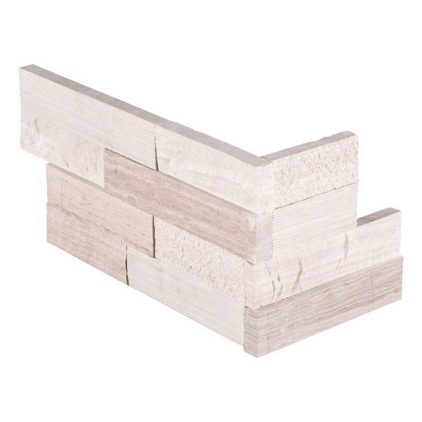 Picture of MS International - RockMount Stacked Stone L Corner 6 X 12 x 6 White Oak Multi