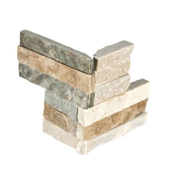 Picture of MS International - RockMount Stacked Stone L Corner 6 X 12 x 6 Golden Honey