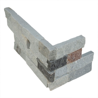 Picture of MS International - RockMount Stacked Stone L Corner 6 X 12 x 6 Sunset Silver