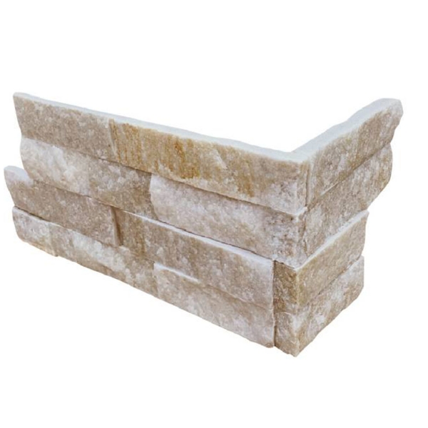 Picture of MS International - RockMount Stacked Stone L Corner 6 X 12 x 6 Arctic Golden