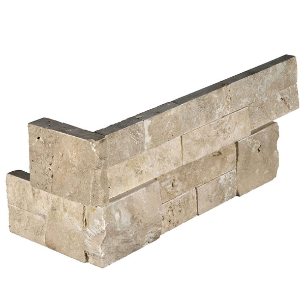 Picture of MS International - RockMount Stacked Stone L Corner 6 X 12 x 6 Durango Cream