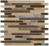 Picture of Bati Orient - Mix Mosaic Baguette Beige Brown Slate Glass