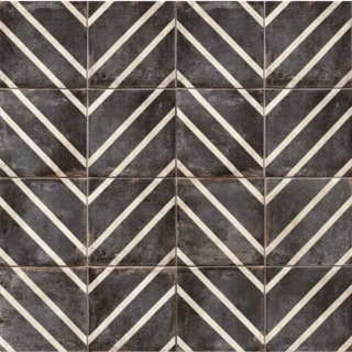 Picture of Bedrosians - Vivace 9 x 9 Deco Peak Caviar Gloss