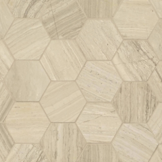 Picture of Bedrosians - Marble Stone Hexagon Mosaic Ashen Grey Honed