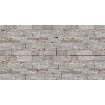 Picture of Bedrosians - Slate Stone Split Face Ledger 6 x 24 Silver Cream Travertine