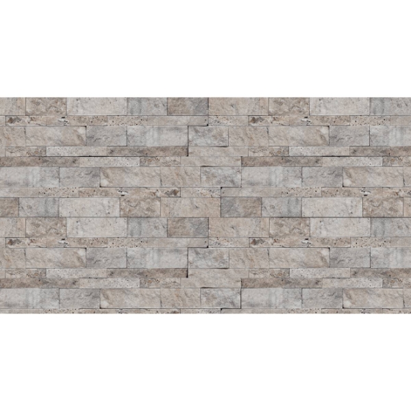 Picture of Bedrosians - Slate Stone Split Face Ledger 6 x 24 Silver Cream Travertine