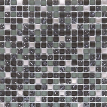 Picture of Bati Orient - Glass Mosaic 5/8 x 5/8 Steel/Dark Grey