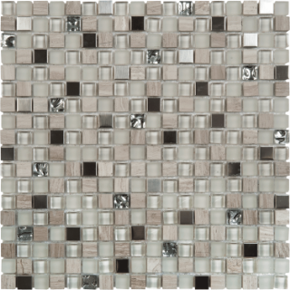 Picture of Bati Orient - Mix Mosaic 5/8 x 5/8 Mix Steel Grey Glass
