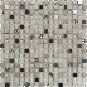 Picture of Bati Orient - Mix Mosaic 5/8 x 5/8 Mix Steel Grey Glass