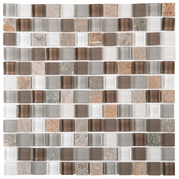 Picture of Bati Orient - Mix Mosaic 7/8 x 7/8 Beige Mix Quartzite Glass